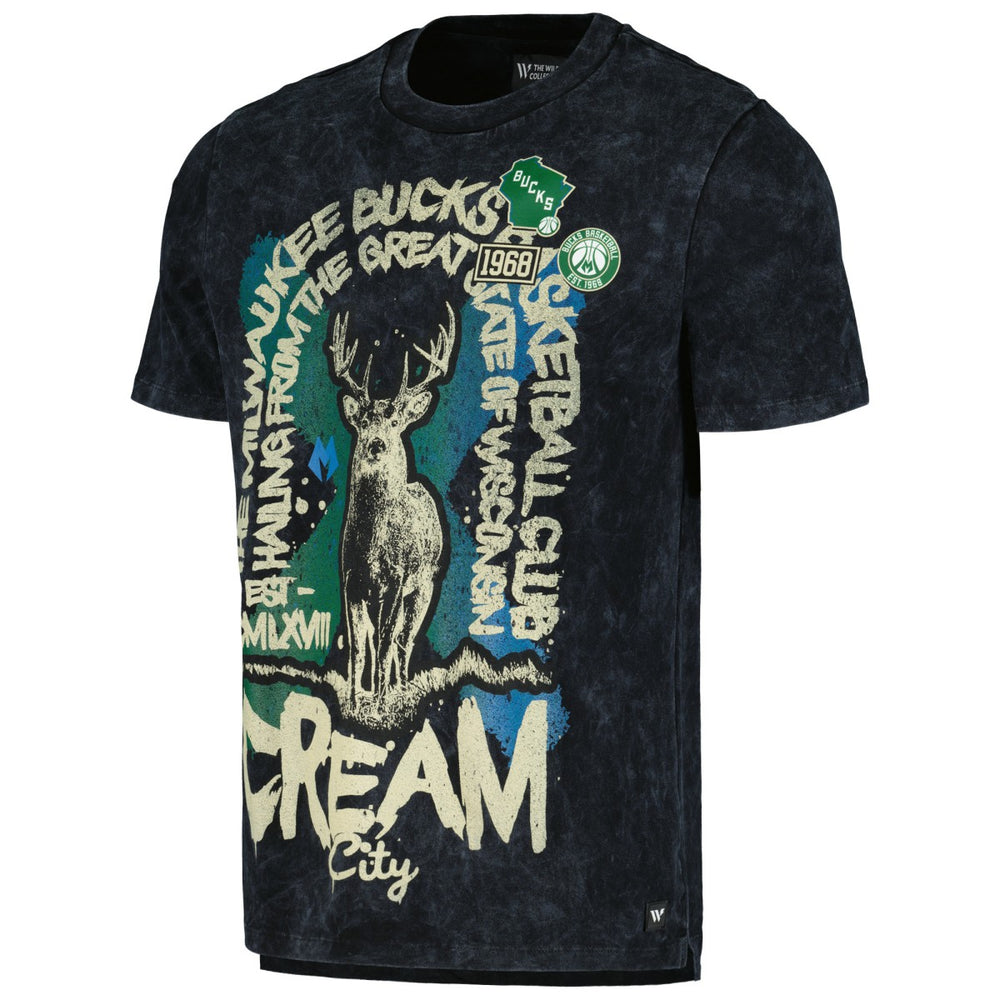 Milwaukee Bucks The Wild Collective Unisex Tour Band T-Shirt - Black discount