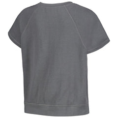 Golden State Warriors The Wild Collective Women's Embroidered Fleece Raglan Short Sleeve Pullover Sweatshirt sale - Gray cheap