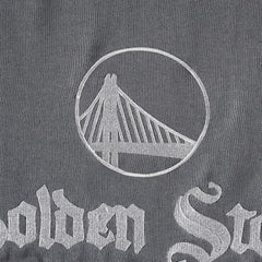 Golden State Warriors The Wild Collective Women's Embroidered Fleece Raglan Short Sleeve Pullover Sweatshirt sale - Gray cheap
