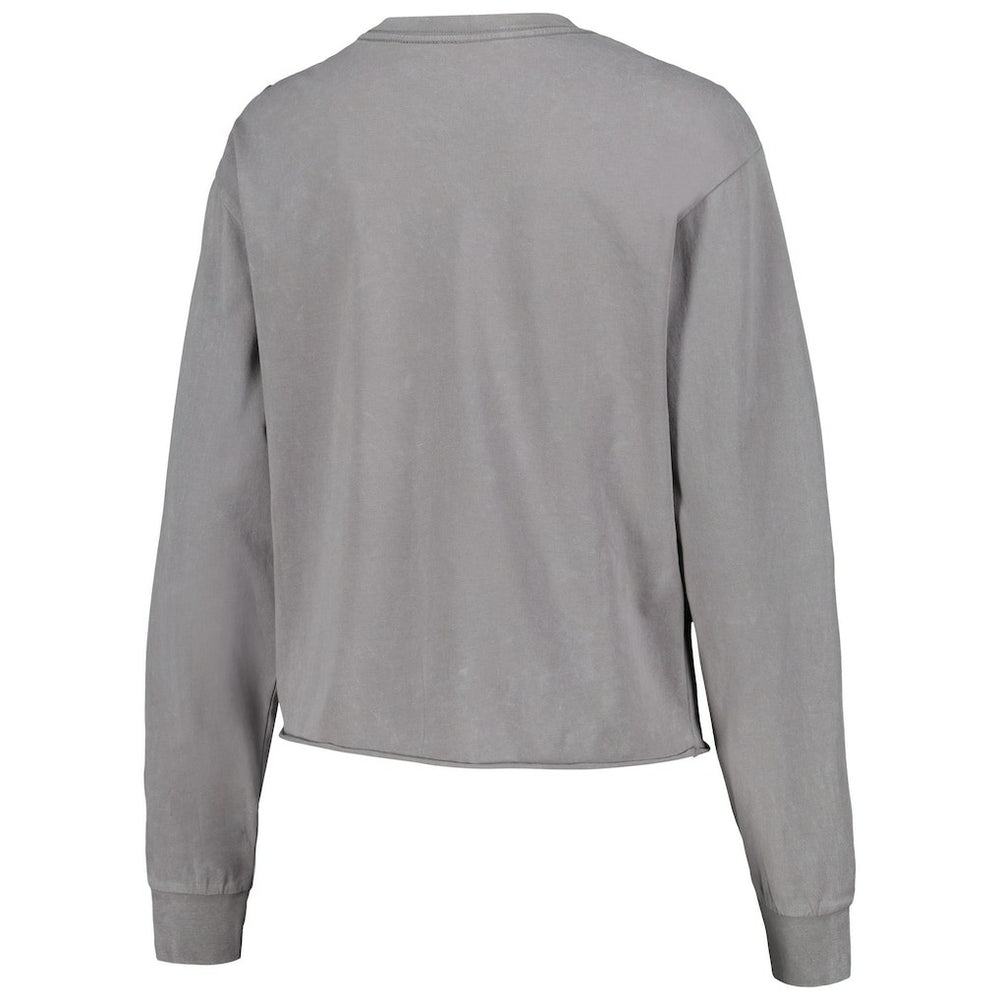 Chicago Bulls The Wild Collective Women's Band Cropped Long Sleeve T-Shirt sale - Gray for sale