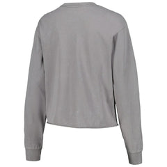 Chicago Bulls The Wild Collective Women's Band Cropped Long Sleeve T-Shirt sale - Gray for sale