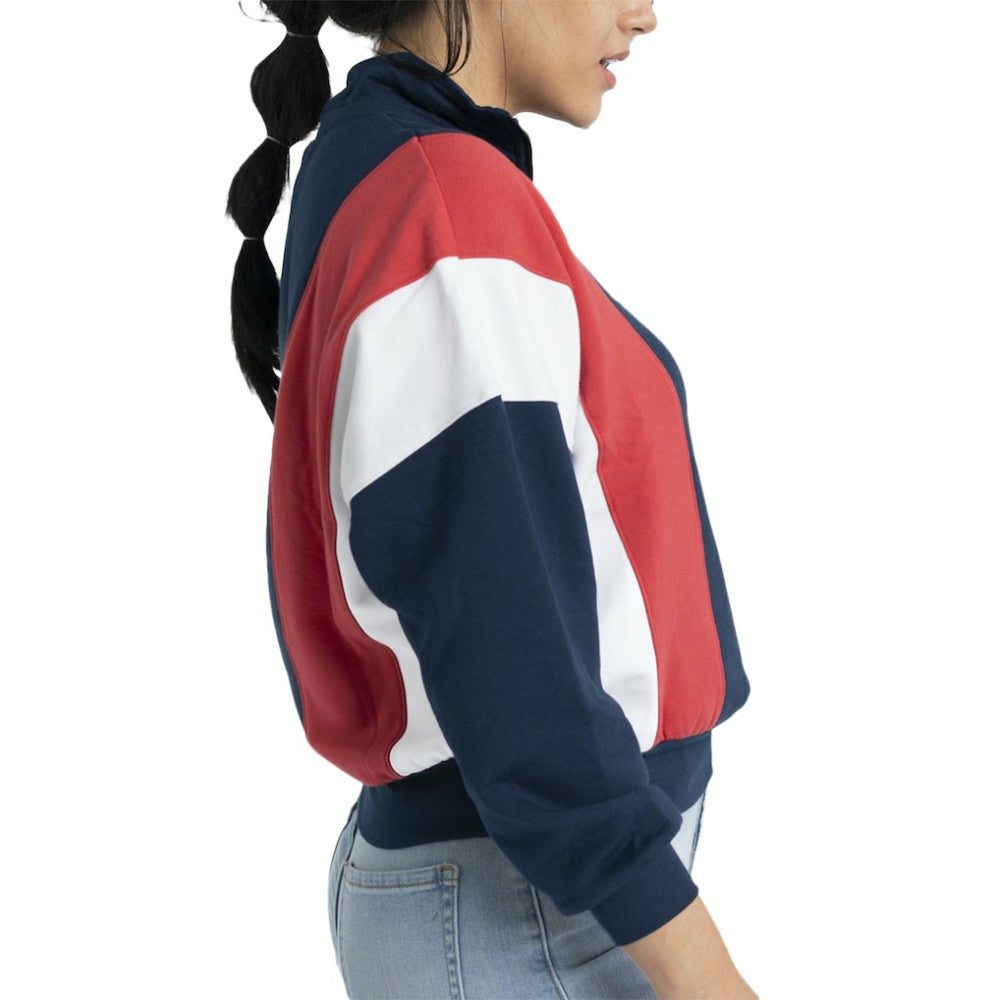 Boston Red Sox Lusso Women's Malia Quarter-Zip Sweatshirt - Navy
