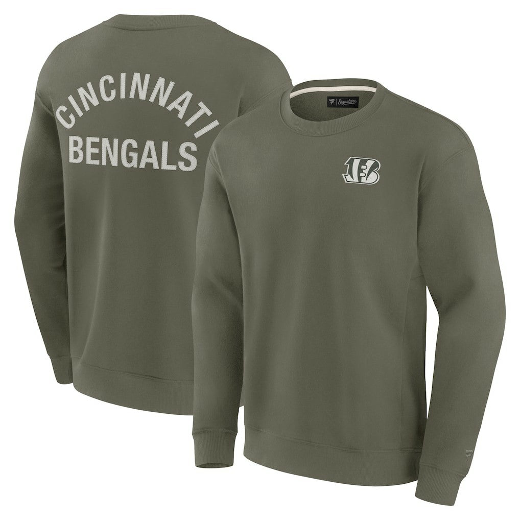 Cincinnati Bengals Unisex Elements Super Soft Pullover Sweatshirt - Olive online