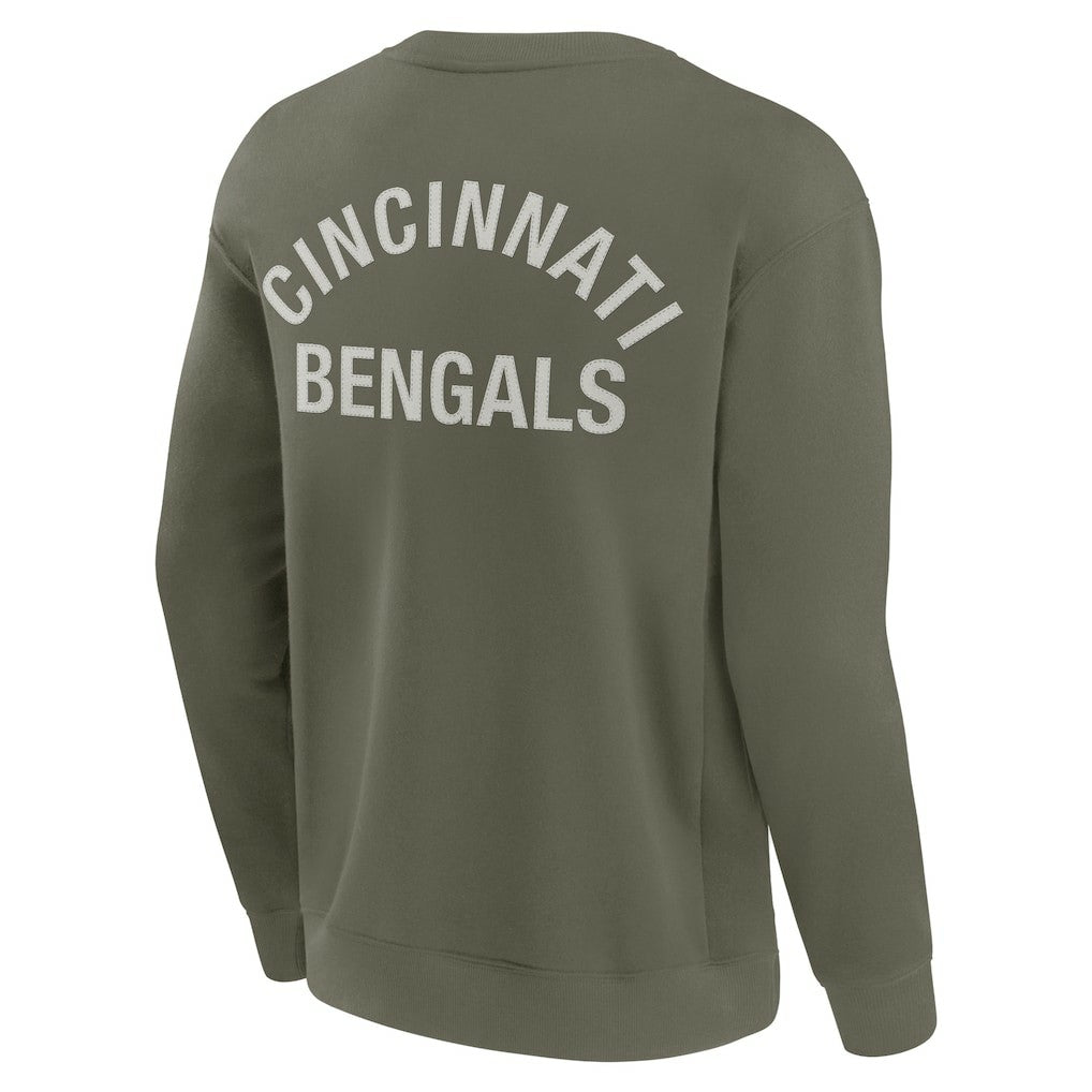 Cincinnati Bengals Unisex Elements Super Soft Pullover Sweatshirt - Olive online