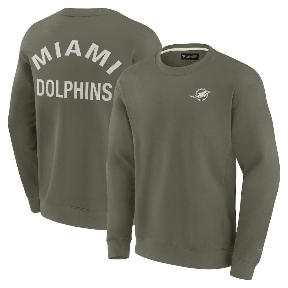 Miami Dolphins Unisex Elements Super Soft Pullover Sweatshirt - Olive sale