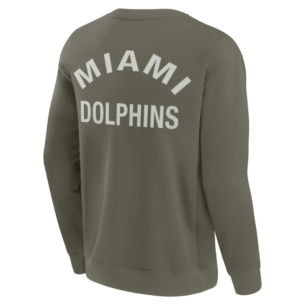 Miami Dolphins Unisex Elements Super Soft Pullover Sweatshirt - Olive sale