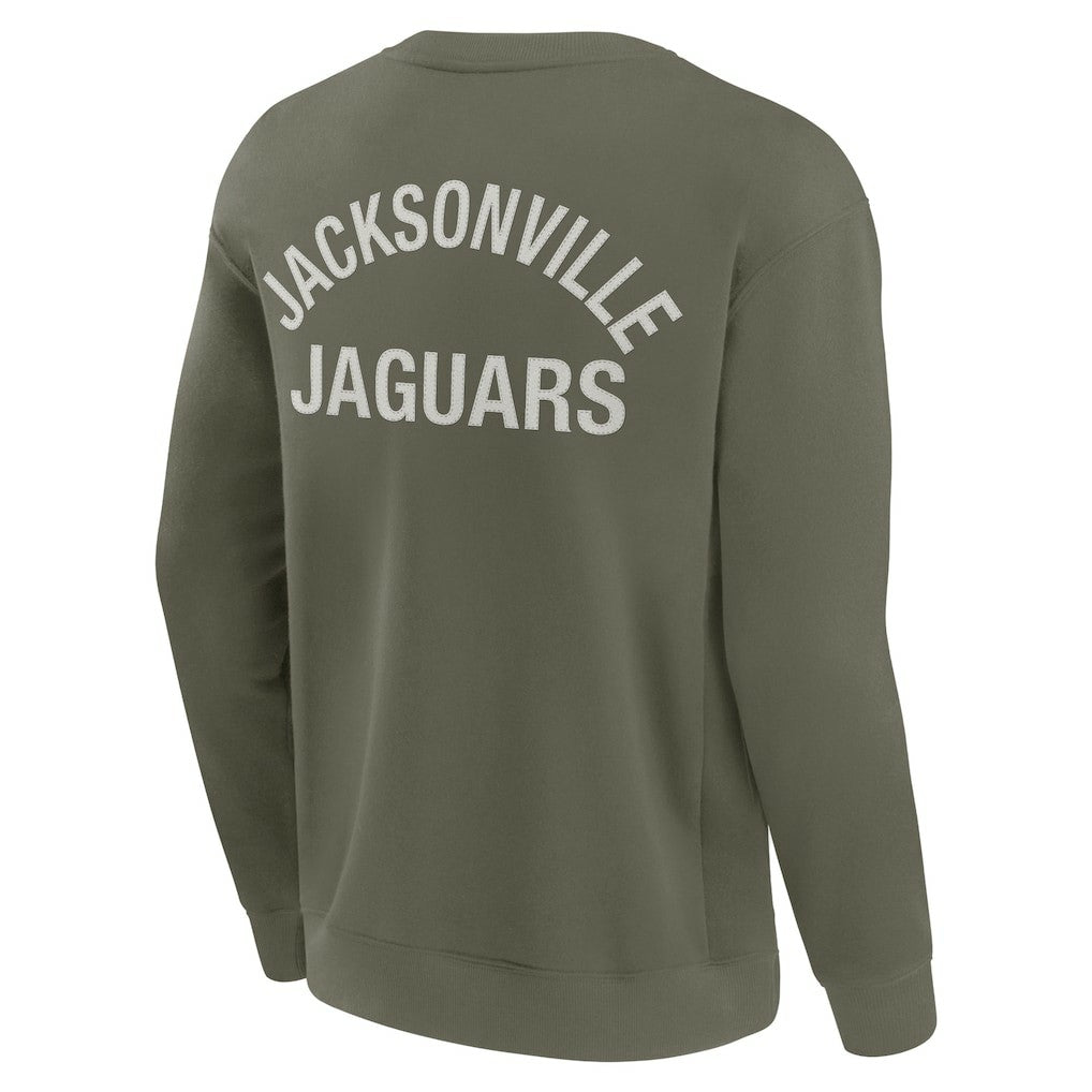 Jacksonville Jaguars Unisex Elements Super Soft Pullover Sweatshirt - Olive online