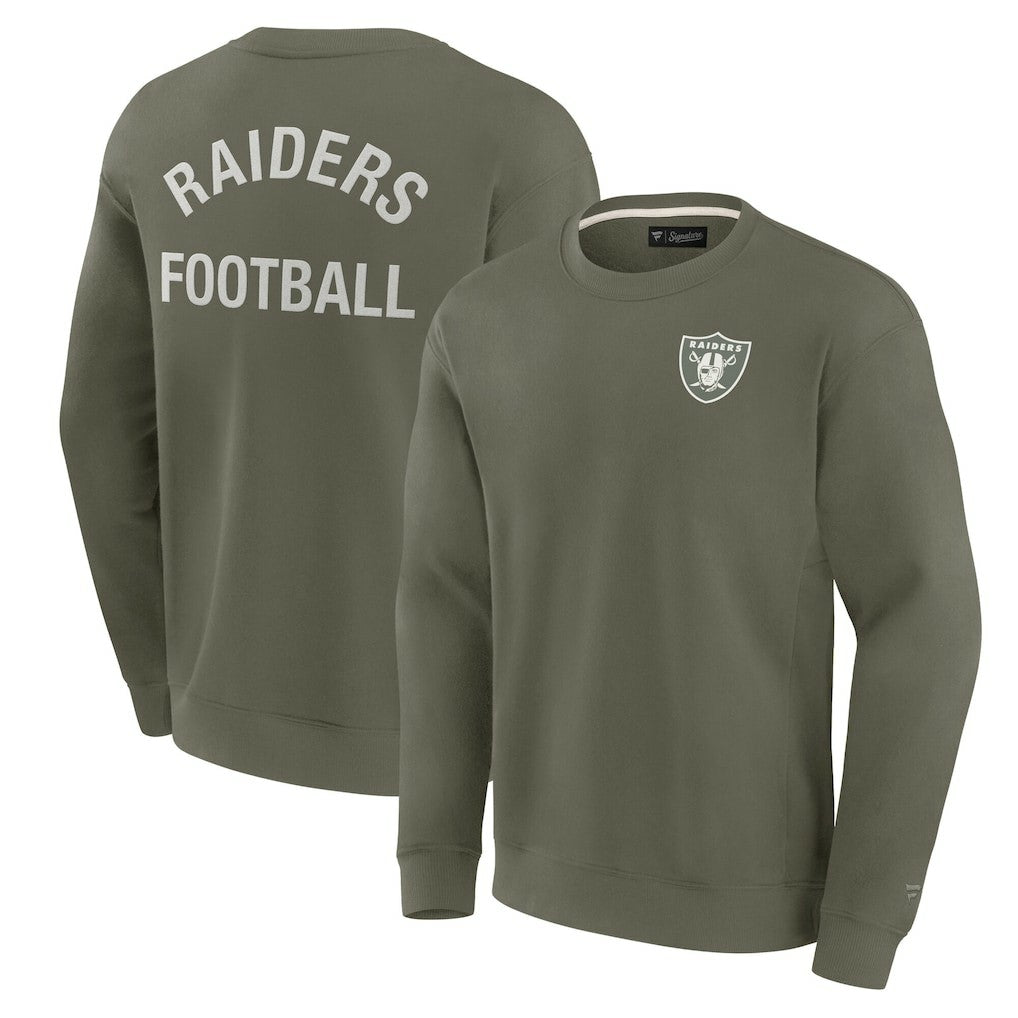 Las Vegas Raiders Unisex Elements Super Soft Pullover Sweatshirt - Olive discount