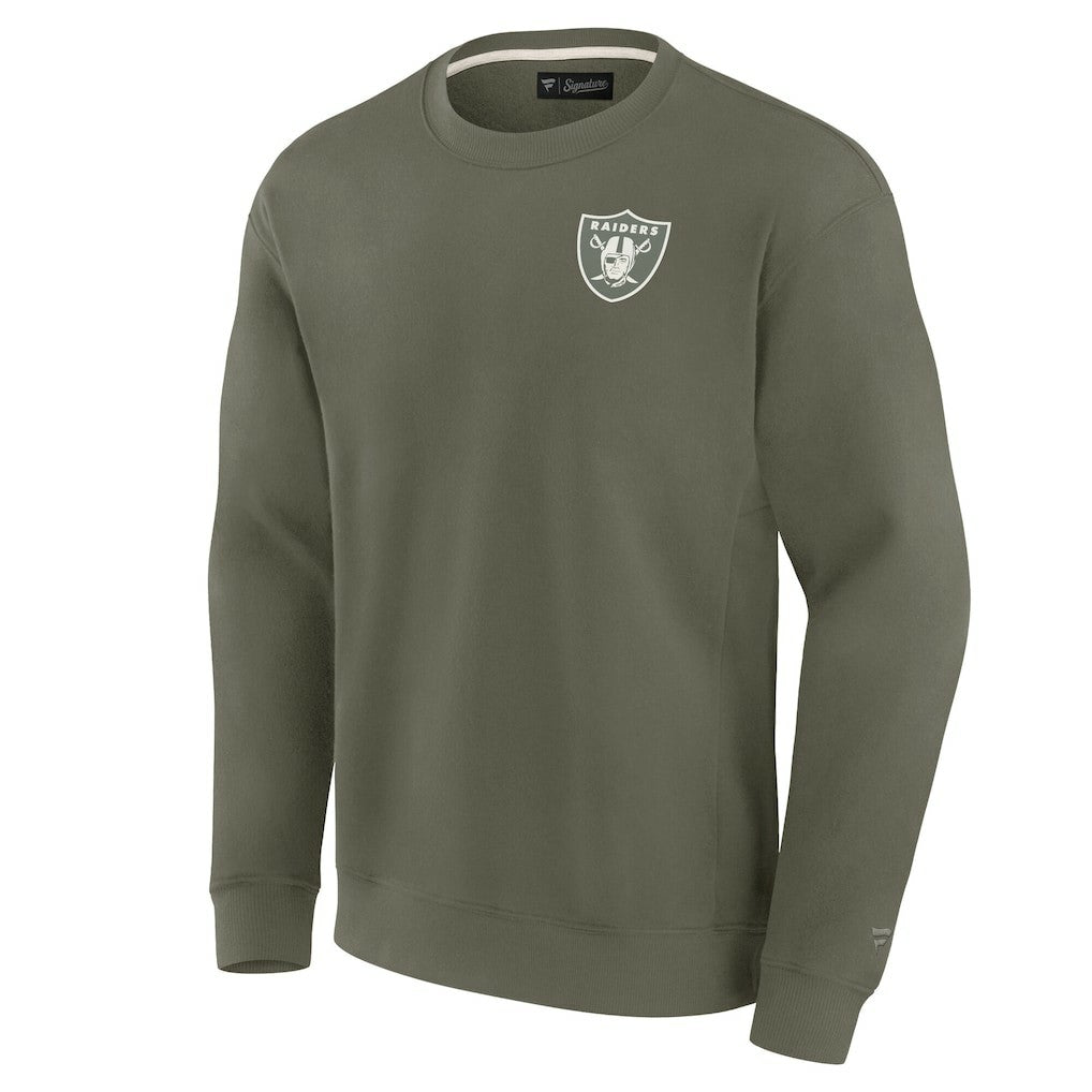 Las Vegas Raiders Unisex Elements Super Soft Pullover Sweatshirt - Olive discount