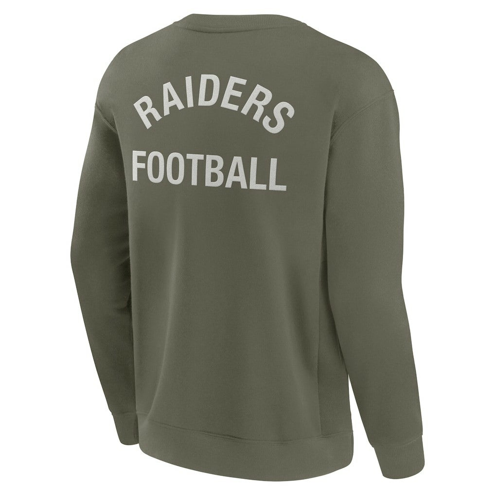 Las Vegas Raiders Unisex Elements Super Soft Pullover Sweatshirt - Olive discount