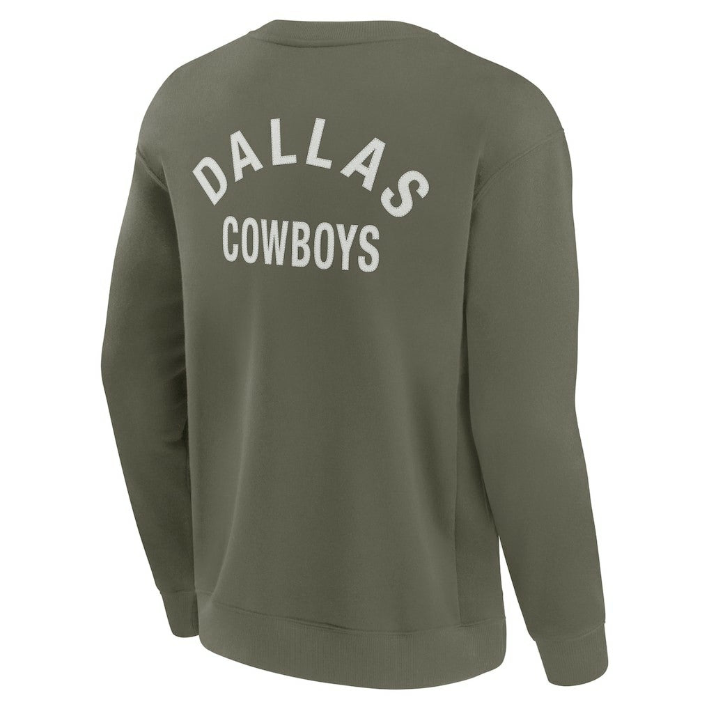 Dallas Cowboys Unisex Elements Super Soft Pullover Sweatshirt - Olive for sale