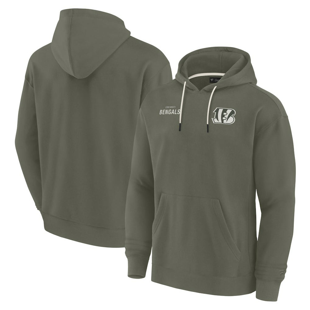 Cincinnati Bengals Unisex Elements Super Soft Fleece Pullover Hoodie - Olive online