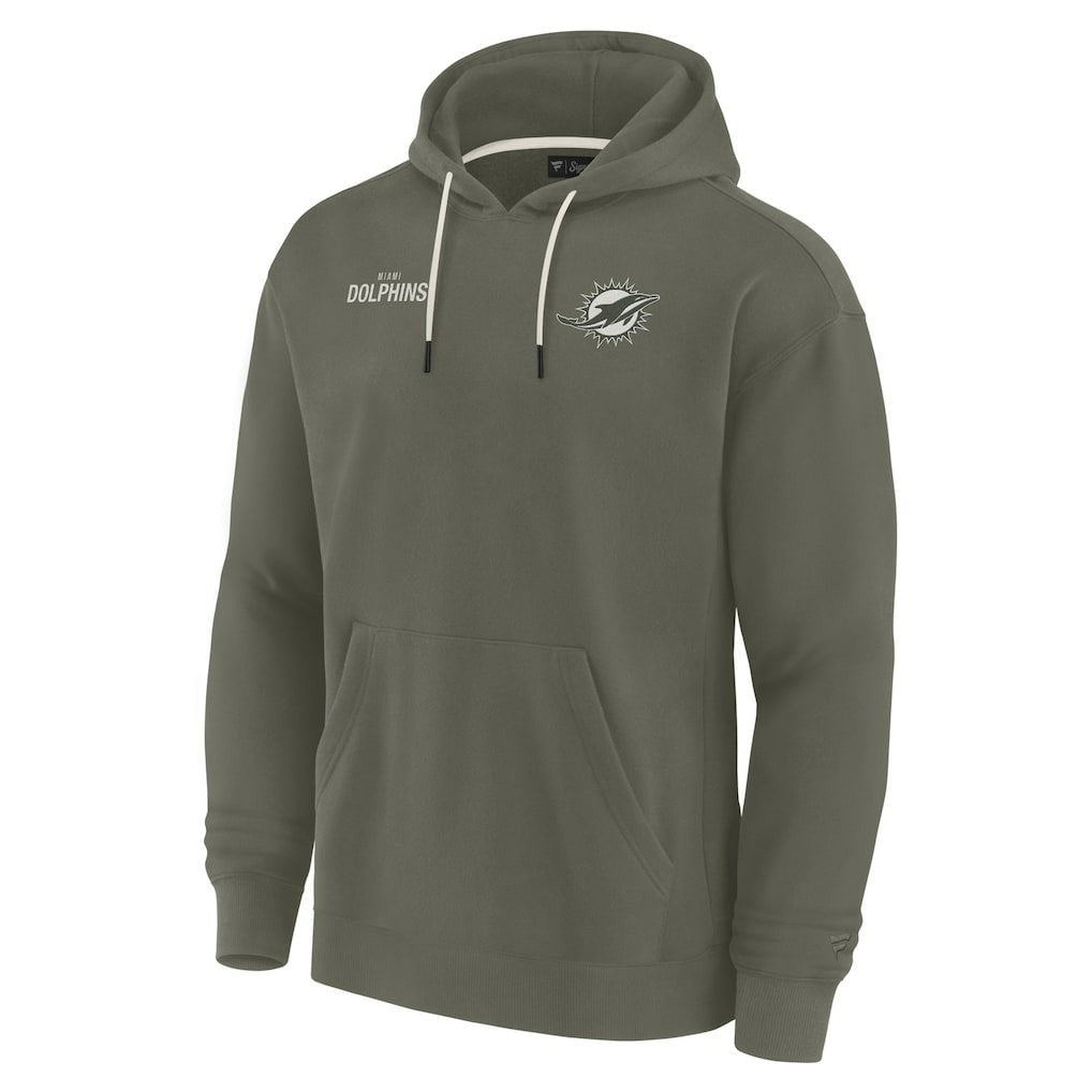 Miami Dolphins Unisex Elements Super Soft Fleece Pullover Hoodie - Olive discount