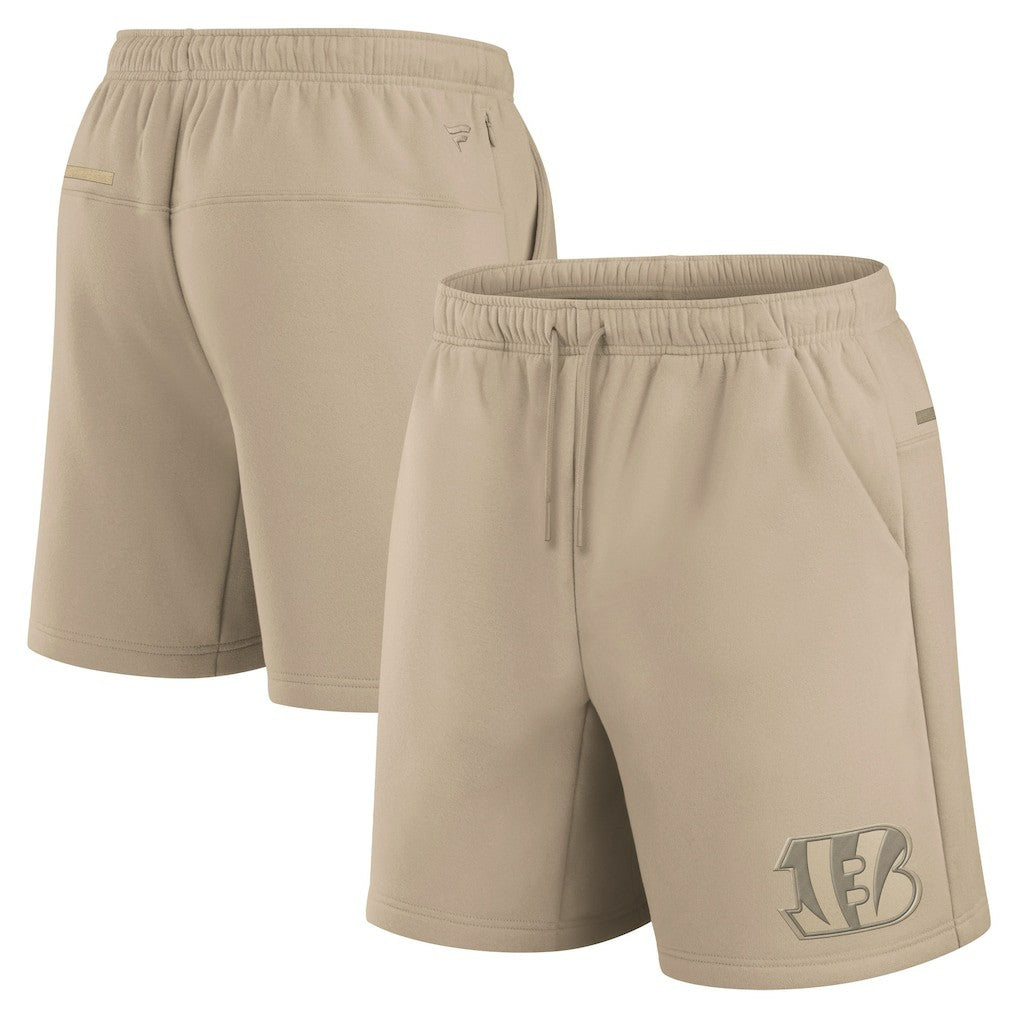 Cincinnati Bengals Unisex Elements Super Soft Fleece Shorts - Khaki sale