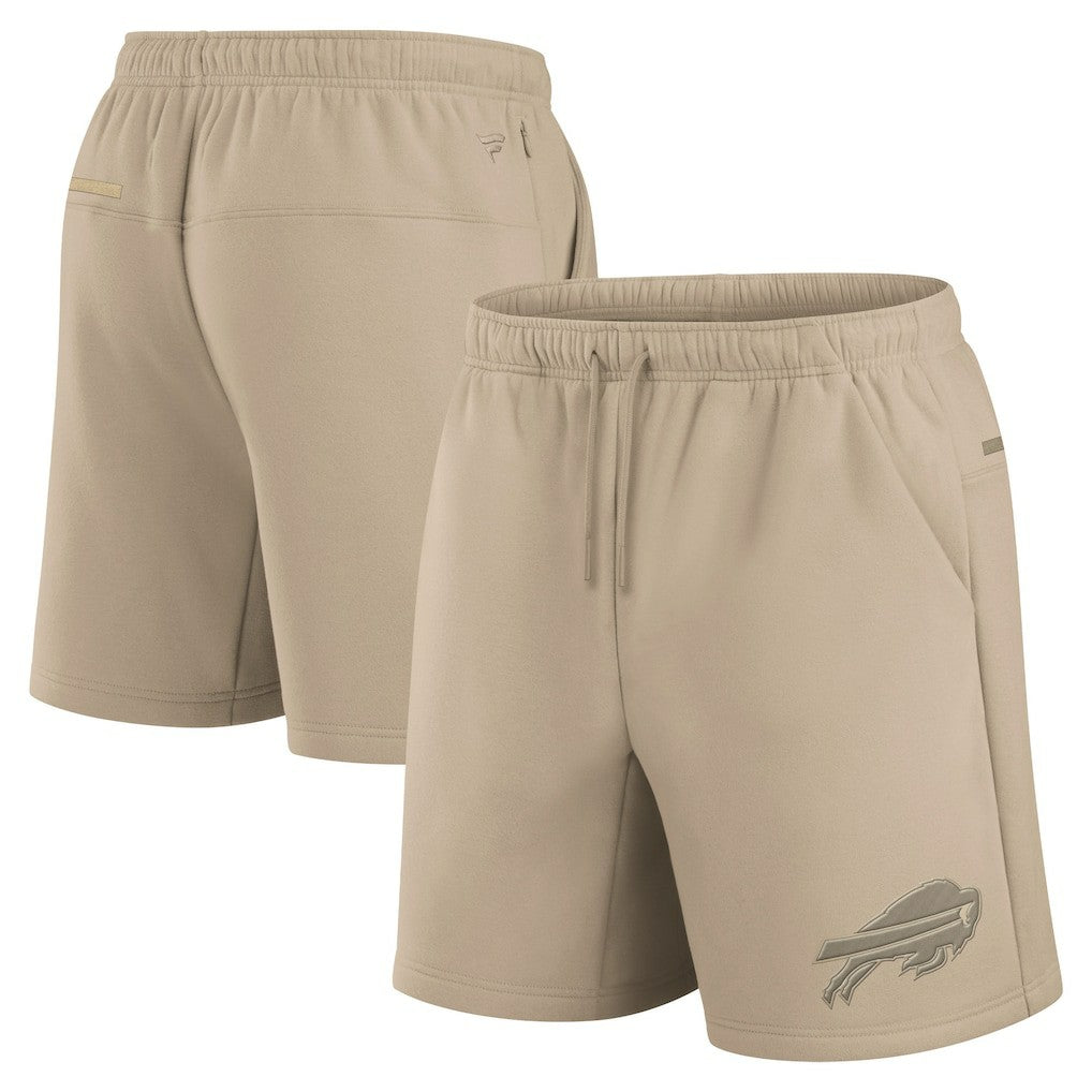 Buffalo Bills Unisex Elements Super Soft Fleece Shorts - Khaki for sale