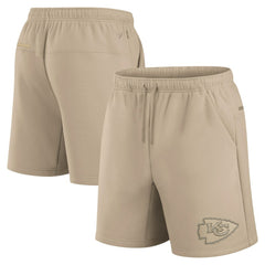 Kansas City Chiefs Unisex Elements Super Soft Fleece Shorts - Khaki for sale