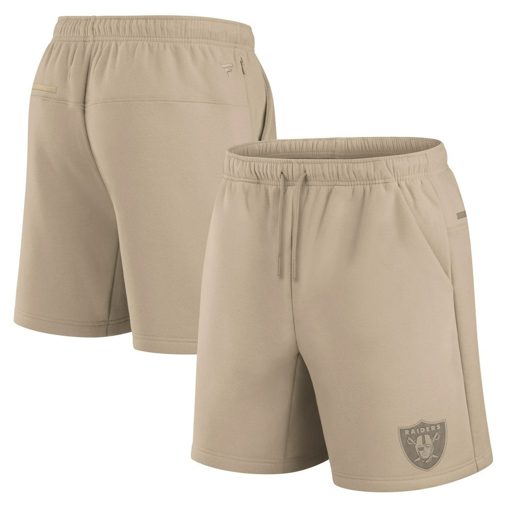 Las Vegas Raiders Unisex Elements Super Soft Fleece Shorts - Khaki discount