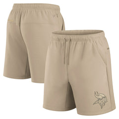 Minnesota Vikings Unisex Elements Super Soft Fleece Shorts - Khaki sale