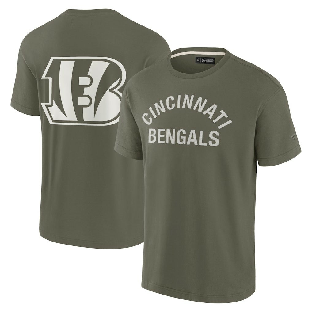 Cincinnati Bengals Unisex Elements Super Soft Short Sleeve T-Shirt - Olive discount