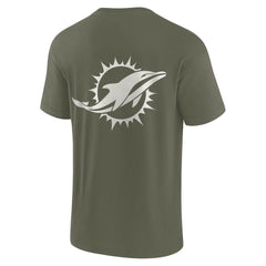 Miami Dolphins Unisex Elements Super Soft Short Sleeve T-Shirt - Olive discount