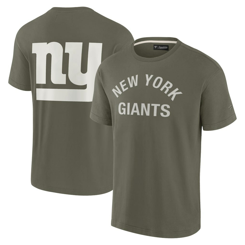 New York Giants Unisex Elements Super Soft Short Sleeve T-Shirt - Olive discount