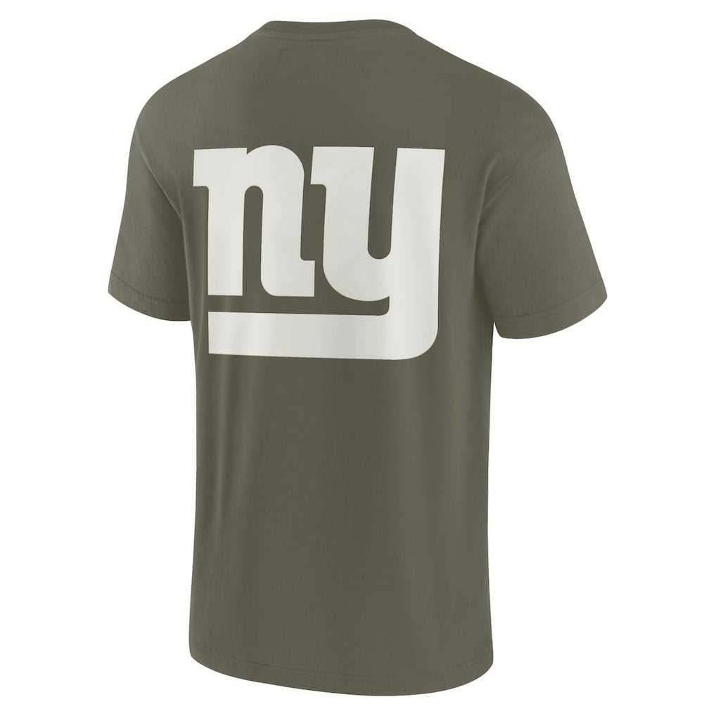New York Giants Unisex Elements Super Soft Short Sleeve T-Shirt - Olive discount