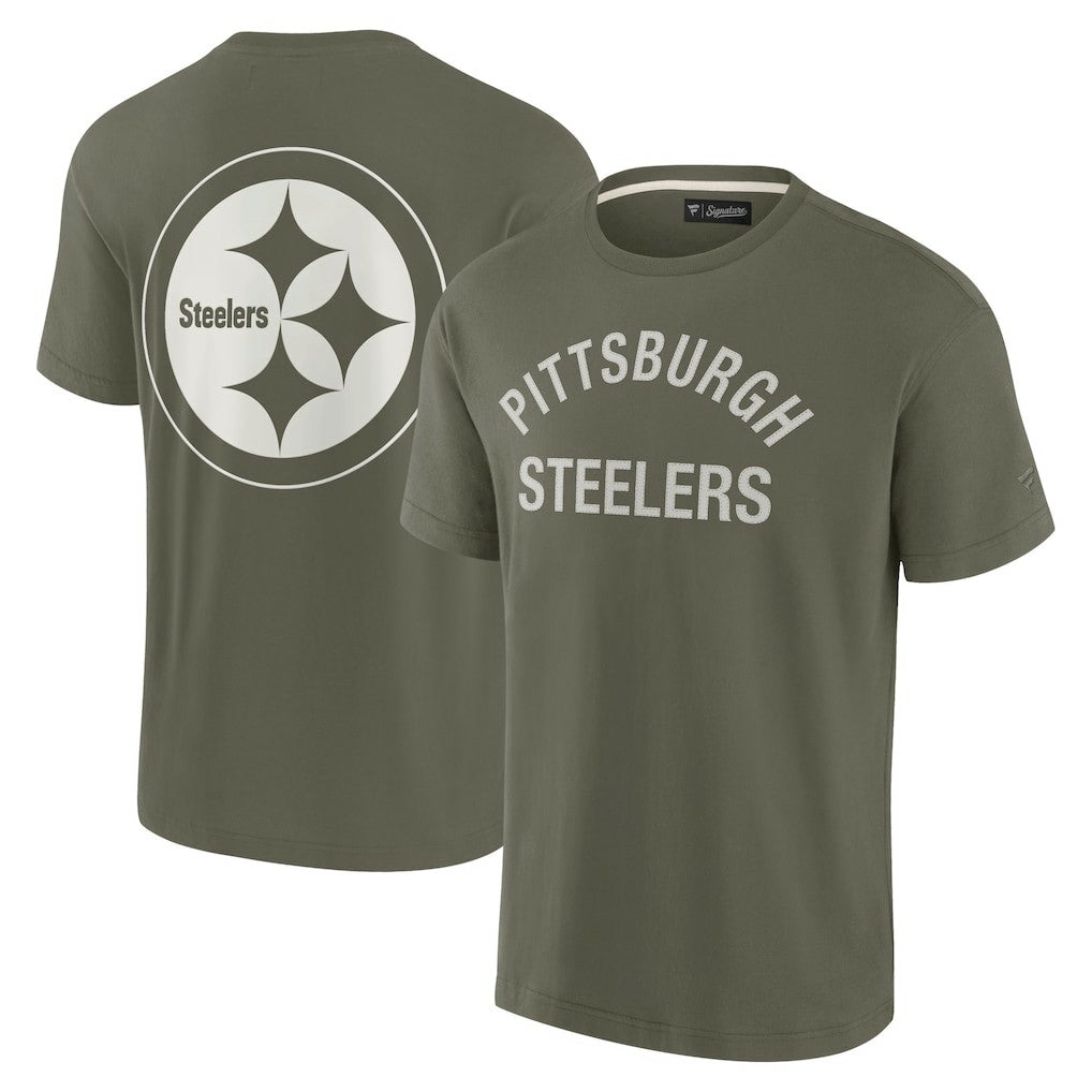 Pittsburgh Steelers Unisex Elements Super Soft Short Sleeve T-Shirt - Olive for sale