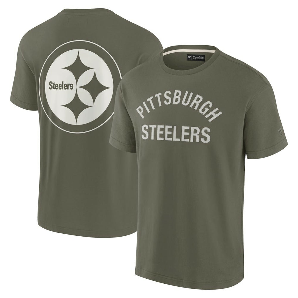 Pittsburgh Steelers Unisex Elements Super Soft Short Sleeve T-Shirt - Olive for sale