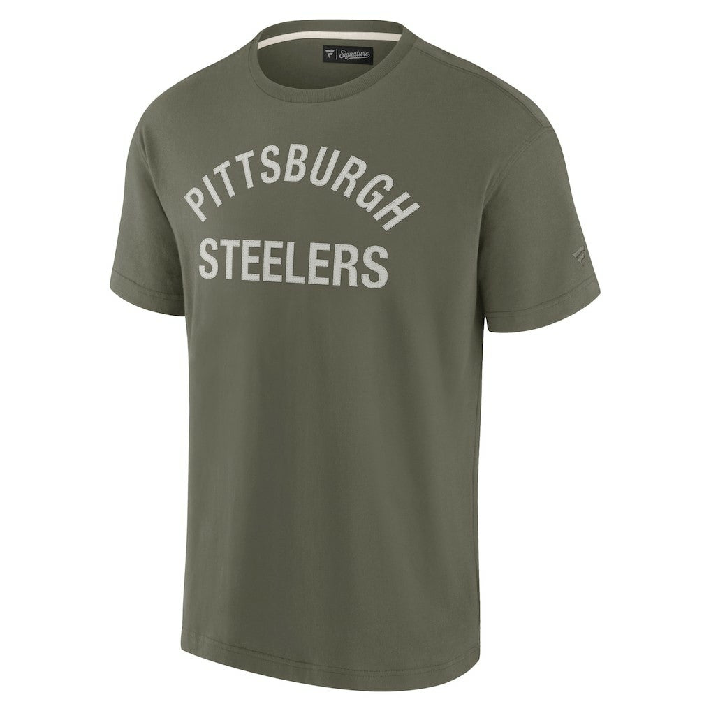 Pittsburgh Steelers Unisex Elements Super Soft Short Sleeve T-Shirt - Olive for sale
