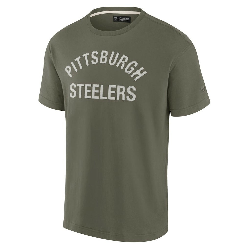 Pittsburgh Steelers Unisex Elements Super Soft Short Sleeve T-Shirt - Olive for sale