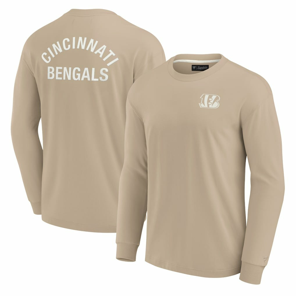 Cincinnati Bengals Unisex Elements Super Soft Long Sleeve T-Shirt - Khaki online