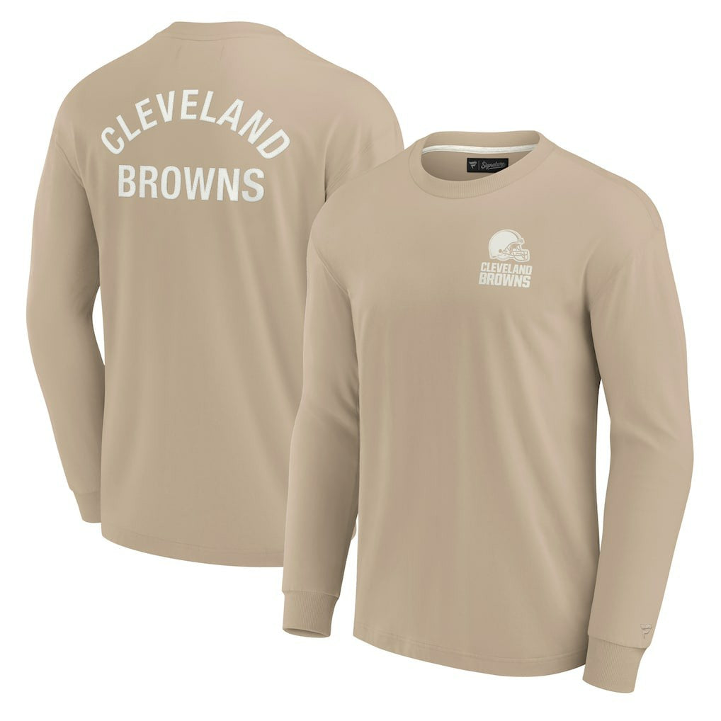 Cleveland Browns Unisex Elements Super Soft Long Sleeve T-Shirt - Khaki outlet