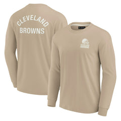 Cleveland Browns Unisex Elements Super Soft Long Sleeve T-Shirt - Khaki outlet