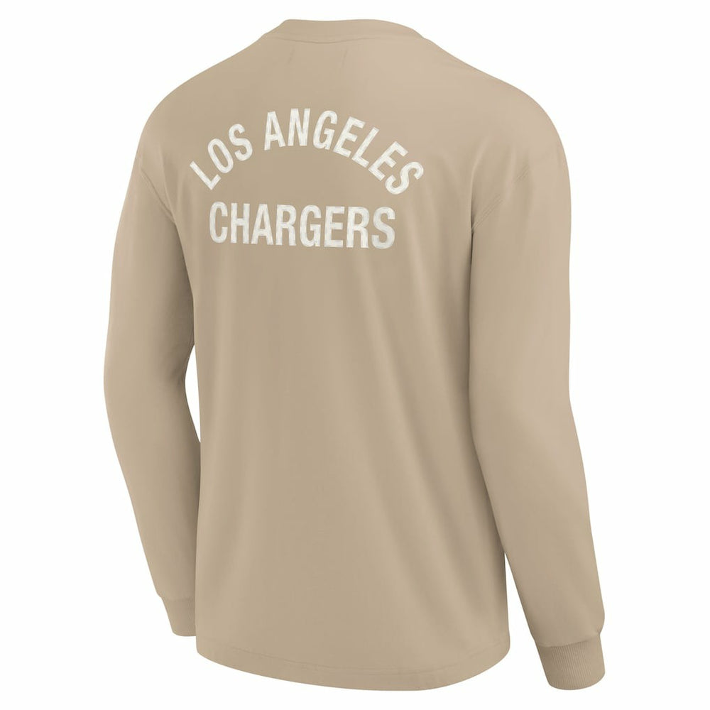 Los Angeles Chargers Unisex Elements Super Soft Long Sleeve T-Shirt - Khaki sale
