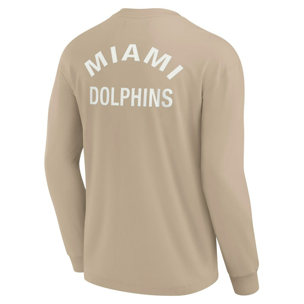 Miami Dolphins Unisex Elements Super Soft Long Sleeve T-Shirt - Khaki cheap