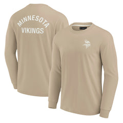 Minnesota Vikings Unisex Elements Super Soft Long Sleeve T-Shirt - Khaki discount