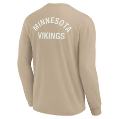 Minnesota Vikings Unisex Elements Super Soft Long Sleeve T-Shirt - Khaki discount