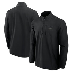 San Francisco 49ers Front Office Micro Tonal Quarter-Zip Pullover - Black cheap