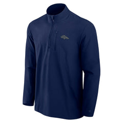 Denver Broncos Front Office Micro Tonal Quarter-Zip Pullover - Navy discount