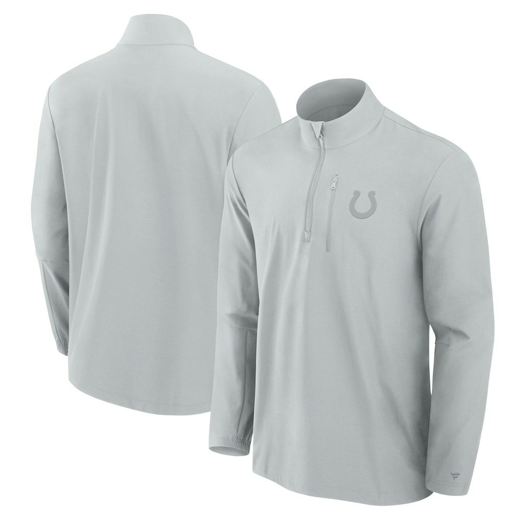 Indianapolis Colts Front Office Micro Tonal Quarter-Zip Pullover - Gray discount