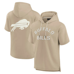 Buffalo Bills Unisex Elements Super Soft Fleece Short Sleeve Pullover Hoodie - Khaki on sale