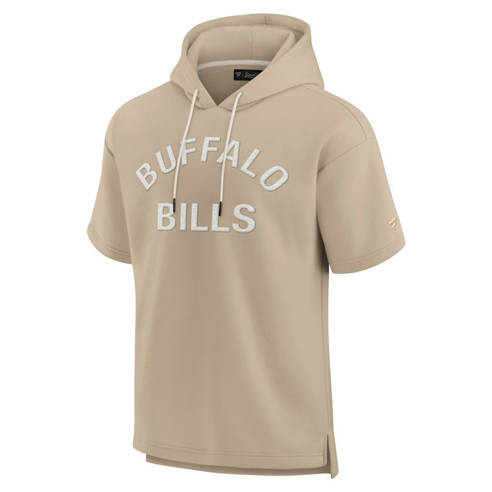 Buffalo Bills Unisex Elements Super Soft Fleece Short Sleeve Pullover Hoodie - Khaki on sale
