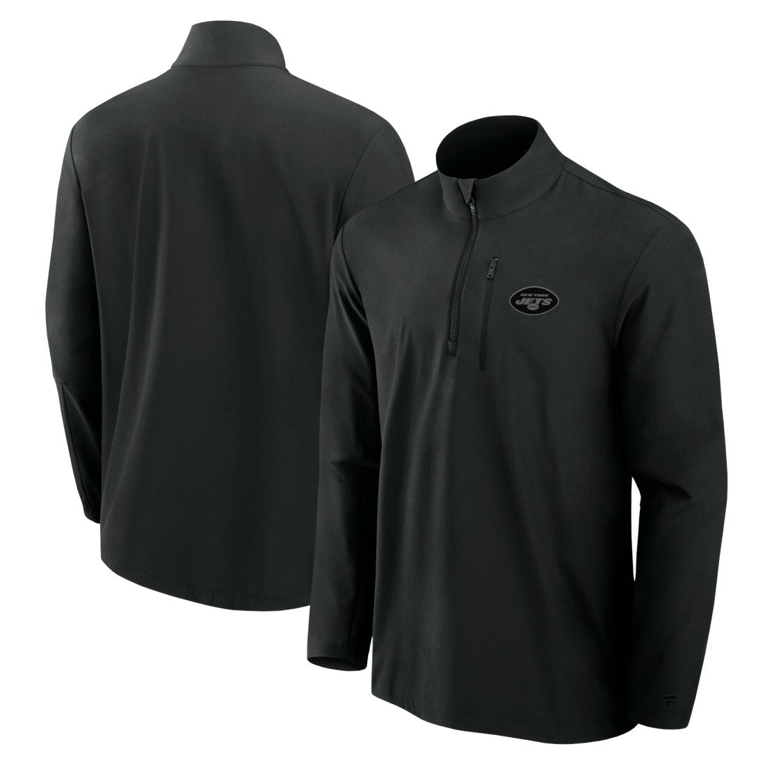 New York Jets Front Office Micro Tonal Quarter-Zip Pullover - Black outlet