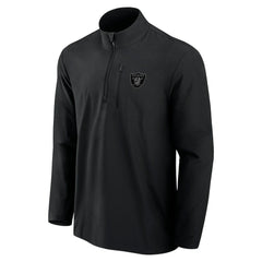 Las Vegas Raiders Front Office Micro Tonal Quarter-Zip Pullover - Black outlet