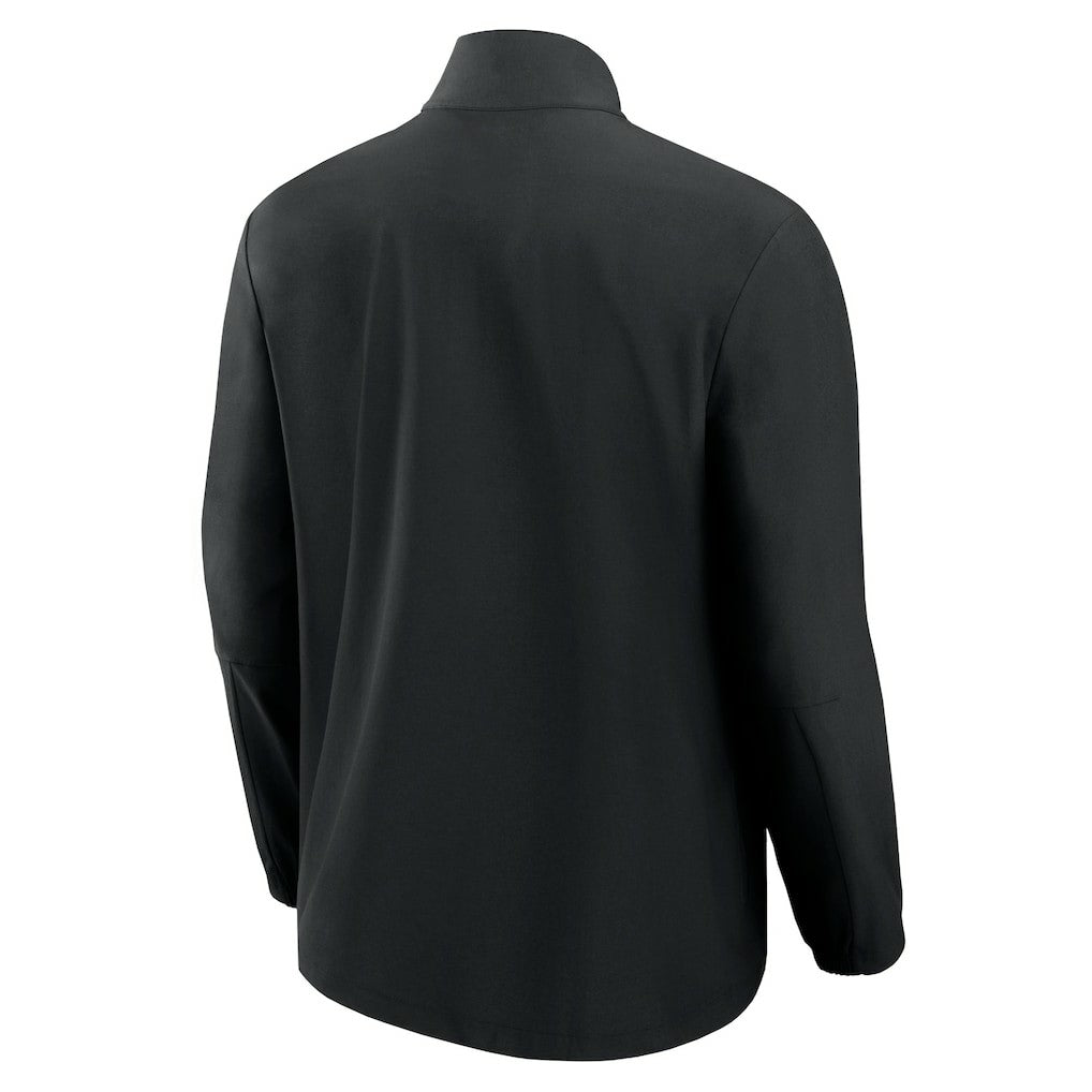 Las Vegas Raiders Front Office Micro Tonal Quarter-Zip Pullover - Black outlet