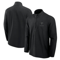 New Orleans Saints Front Office Micro Tonal Quarter-Zip Pullover - Black discount