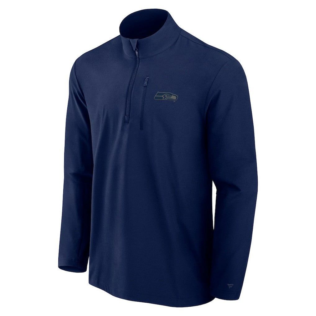 Seattle Seahawks Front Office Micro Tonal Quarter-Zip Pullover - College Navy cheap