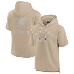 Dallas Cowboys Unisex Elements Super Soft Fleece Short Sleeve Pullover Hoodie - Khaki online