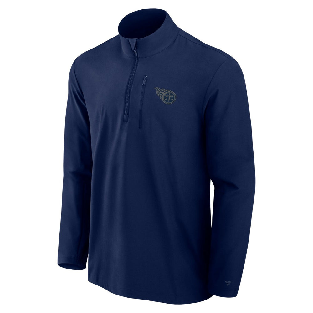 Tennessee Titans Front Office Micro Tonal Quarter-Zip Pullover - Navy on sale
