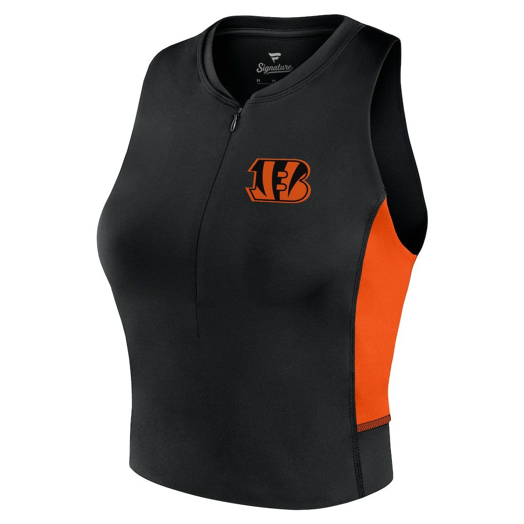 Cincinnati Bengals Women's Studio Fitted Gym Tank Top - Black online